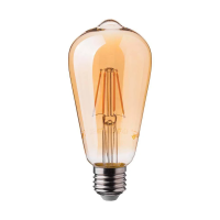 Żarówka LED V-TAC 6W E27 filament bursztyn vintage ST64 VT-1966 2200K 550lm | 3800157683890 LED EUROPE