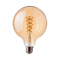 Żarówka LED V-TAC 4,8W filament E27 kula glob G95 bursztyn 95x138mm VT-2075 2200K 300lm | 3800157684095 LED EUROPE