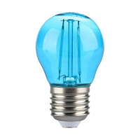 Żarówka LED V-TAC 2W filament E27 kulka G45 kolor VT-2132 Kolor Niebieski 60lm | 3800157684033 LED EUROPE