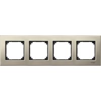 Ramka czterokrotna, metal, tytanowy, M-Elegance, Merten | MTN403405 Schneider Electric