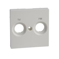 Płytka centralna oznaczona FM+TV do gniazd antenowych biel polarna, Merten | MTN299919 Schneider Electric