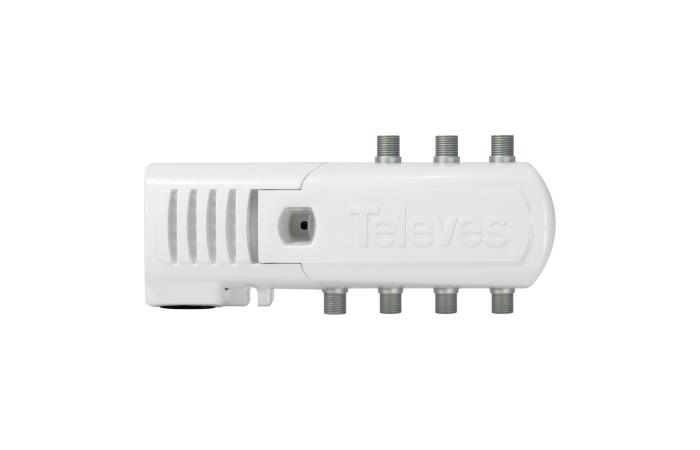 Wzmacniacz domowy ze złączami typu ''F'' 6 wyjść: VHF/UHF- LTE700 Ready | 553120 Televes