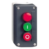 Stacja sterująca ciemnoszara zielony/czerwony przycisk Fi-22mm czerwona lampka, Harmony XAL | XALD363M Schneider Electric