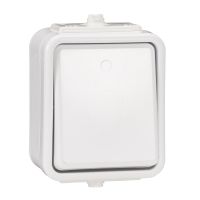 Łącznik hermetyczny n/t jednobiegunowy 10A IP44 biały, Cedar