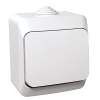 Łącznik hermetyczny natynkowy schodowy IP44 biały, Cedar Plus | WDE000560 Schneider Electric