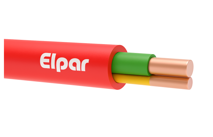 Przewód bezhalogenowy HDGS 2x2,5 FE180/PH90/E90 300/500V BĘBEN | 5901854407159 Elpar