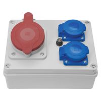 Rozdzielnica n/t R-BOX 200x150x132mm, 190 1x32A/5P 2x250V, IP44, biała | B.1603 Pawbol