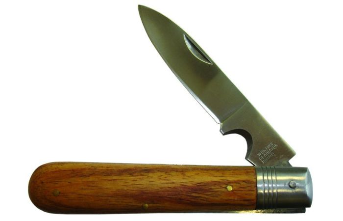 Nóż monterski do cięcia kabli PKM1 uchwyt drewniany 052051 | 05101674 PROTEC.class