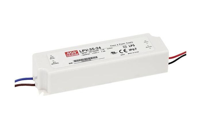 Zasilacz impulsowy LED 35W 12V/3A IP67 Mean Well | LPV-35-12 Meanwell