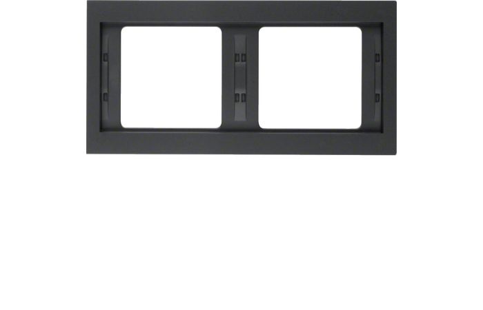Ramka podwójna pozioma, antracyt mat, lakierowany, K.1 | 13637006 Hager