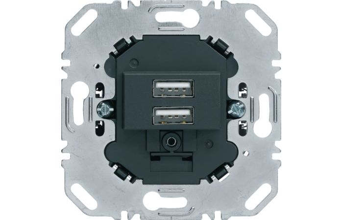 Mechanizm gniazda USB ładowania 3.0 A 230 V, antracyt, mat, One.platform | 260205 Hager