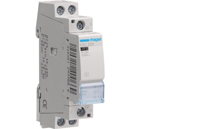 Stycznik 230VAC 2NO 25A AC-7a/b | ESC225 Hager