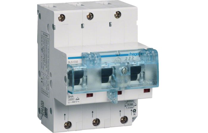 Wyłącznik nadprądowy selektywny 3P E 32A TS35, MCB SLS | HTN332E Hager