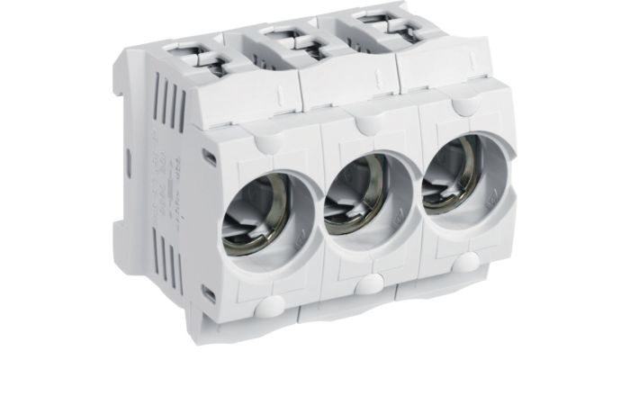 Gniazdo bezpiecznikowe z tworzywa D02/3 E18 3P SIS 63A 400VAC TS35 zaciski klatkowe 35mm2 | LD046 Hager