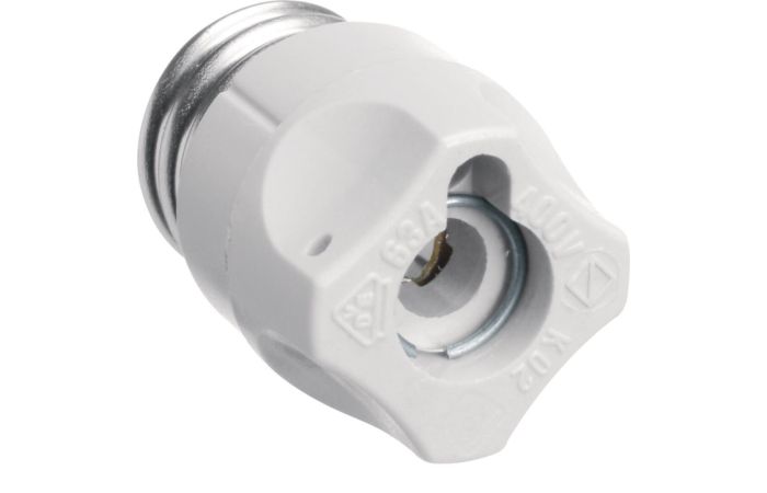 Główka bezpiecznikowa z tworzywa D02 PSK02 E18 63A 400VAC 250VDC plombowana | LE18SIP Hager