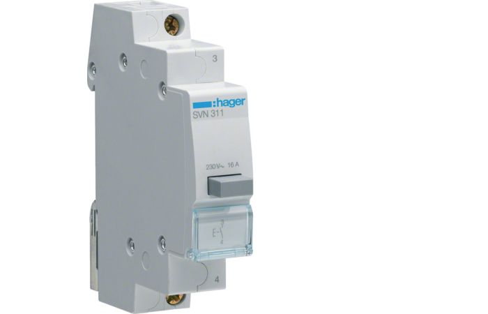 Przycisk sterowniczy 1NO Ith=16A 230VAC | SVN311 Hager