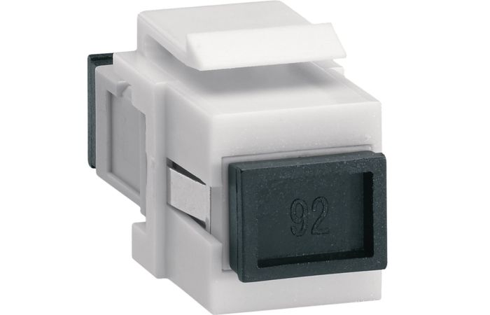 Moduł KEYSTONE gniazdo SC światłowod. żeński-żeński, SimPLEx, wielomod., biały, Keystone | VZ10LSC Hager