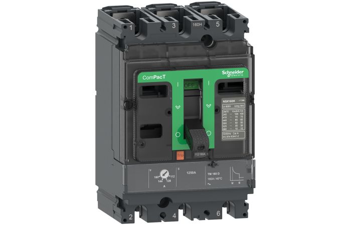 Wyłącznik mocy ComPacT NSX100N, 3P, 40A, 50kA, wyzwalacz termomagnetyczny TMD, ComPacT NSX  | C10N3TM040 Schneider Electric
