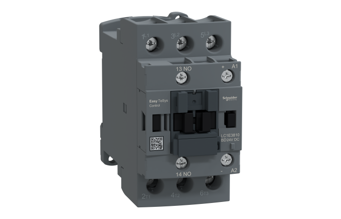 Stycznik mocy TeSys Easy 38A 3P 18,5kW 24V DC 1NO AC-3 | LC1E3810BD Schneider Electric