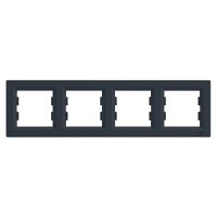 Ramka poczwórna, pozioma, antracyt, Asfora | EPH5800471 Schneider Electric