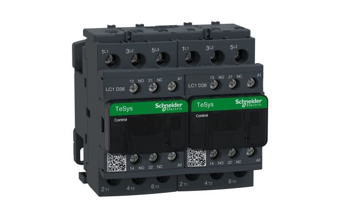 Układ nawrotny AC3 38A 3P 1NO 1NC cewka 48VAC zaciski skrzynkowe, TeSys D | LC2D38E7 Schneider Electric