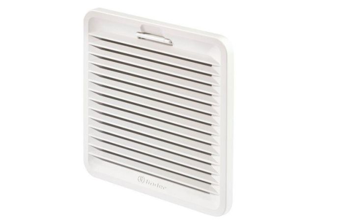 Filtr wylotowy, kratka wentylacyjna z filtrem G3, wymiar 4,otwór223x223mm, IP54 RAL7035 | 7F.02.0.000.4000 Finder