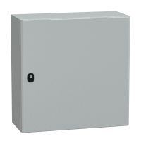 Obudowa wisząca Spacial S3D drzwi gładkie b/pł. mont 600x600x250 (WxSxG) IP66 IK10 RAL7035, Special | NSYS3D6625 Schneider Electric