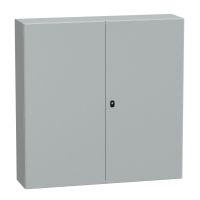 Obudowa Spacial S3D drzwi gładkie z płytą montażową 1200x1200x300 (WxSxG) IP55 IK10 RAL7035 | NSYS3D121230DP Schneider Electric