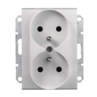 Gniazdo podwójne z/u 16A 250V aluminiowe, Sedna | SDN2800960 Schneider Electric
