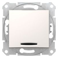 Łącznik 1P z podświetlaczem LED kremowy, Sedna | SDN1400123 Schneider Electric