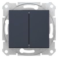 Łącznik schodowy podwójny 10AX/250V grafitowy, Sedna | SDN0600170 Schneider Electric