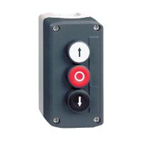 Stacja sterująca ciemnoszara biały/czerwony/czarny przycisk Fi-22mm, Harmony XAL | XALD324 Schneider Electric