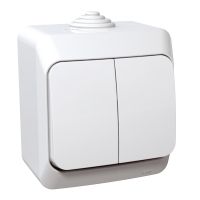 Łącznik hermetyczny natynkowy świecznikowy IP44 biały, Cedar Plus | WDE000550 Schneider Electric