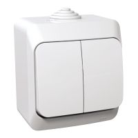 Łącznik świecznikowy z podświetleniem IP44 biały, Cedar Plus | WDE000551 Schneider Electric
