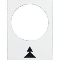 Tabliczka opisowa biała prostokątna 30x40mm w prawo wolno-szybko | ZB2BY4909 Schneider Electric