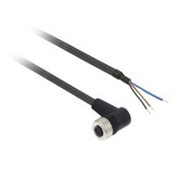 Konektory okablowane XZ, żeńskie kątowe, M12, 3 pinowy, przewód PUR 10m OsiSense XU  | XZCP1340L10 Telemecanique Sensors