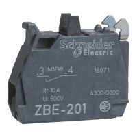 Blok styków pojedynczy dla głowicy Fi-22mm 1NO pozłacane zaciski śrubowe, Harmony XB4 | ZBE1016P Schneider Electric