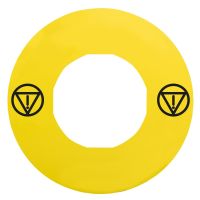 Etykieta korągła Fi 60 bez oznaczenia żółta | ZBY9140T Schneider Electric