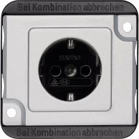 Gniazdko elektryczne SCHUKO insert w. przesłona,aluminium, Antvandal | MTN2300-7060 Schneider Electric
