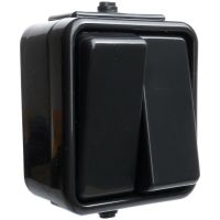 Łącznik świecznikowy z podświetleniem IP44, czarny, Cedar Plus | WNT500CS05 Schneider Electric