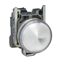 Lampka sygnalizacyjna Harmony XB4 soczewka gładka fi 22 IP65 biały zintegrowana dioda LED 120 V ATEX | XB4BVG1EX Schneider Electric