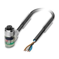 Kabel czujnika/urządzenia wykonawczego SAC-4P- 5,0-PUR/M12FR-3L, 4-pinowy, czarno-szary (5m) | 1668302 Phoenix Contact