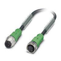Kabel czujnika/urządzenia wykonawczego SAC-3P-M12MS/3,0-PUR/M12FS, 3-pin, czarno-szary (3m) | 1681538 Phoenix Contact