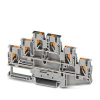 Złączka przelotowa wielopoziomowa PT 2,5-3PV, szary | 3210512 Phoenix Contact