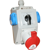 Zestaw instalacyjny L-O-P 32A, 3P+PE/2P+PE dławnica M25 | ZI05\R361 Spamel