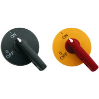 Pokrętło drzwiowe z blokadą, żółto-czerwone | PR30\W02 Spamel