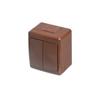 Wyłącznik BETA, pojedynczy, świecznikowy, IP44, brązowy | D.3210W2 Pawbol