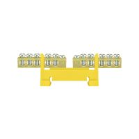 Listwa zaciskowa niska podstawa 10 dzielona 2x5 żółta | E.4132 Pawbol