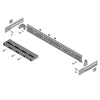 Wspornik z nośnikiem BBS 4-bieg. szerokość 2 (500), do szyn o rozstawie 60 mm, montaż szyn w pionie  | 001341754 Eti