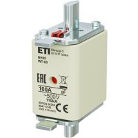 Wkładka bezpiecznikowa (topikowa) NH00 100A gF 500V G szybka / Pokrywy stalowe | 004111148 Eti